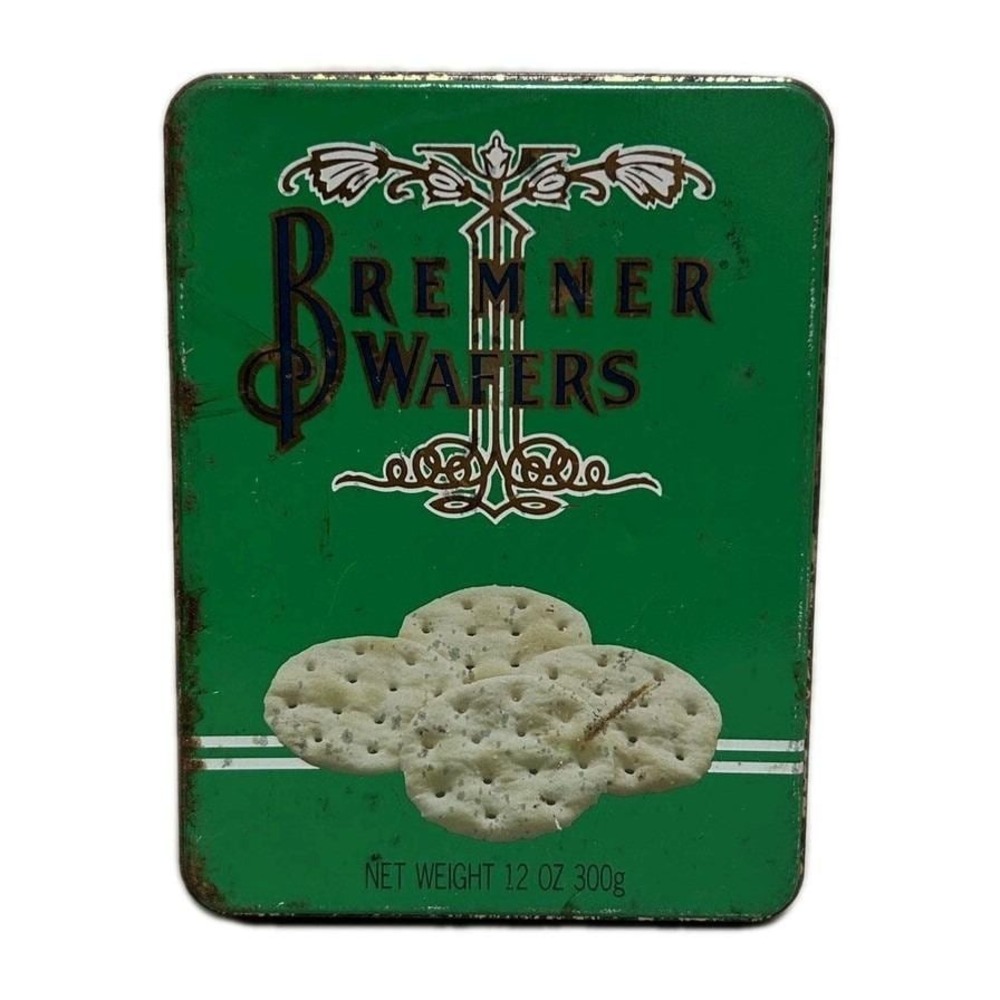 Rare Vintage 90's Bremner Brothers Rectangle Biscuit tin